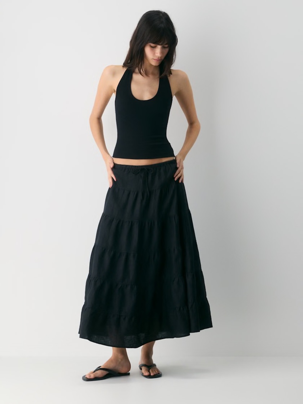 Aritzia Wilfred Bouquet Linen Skirt